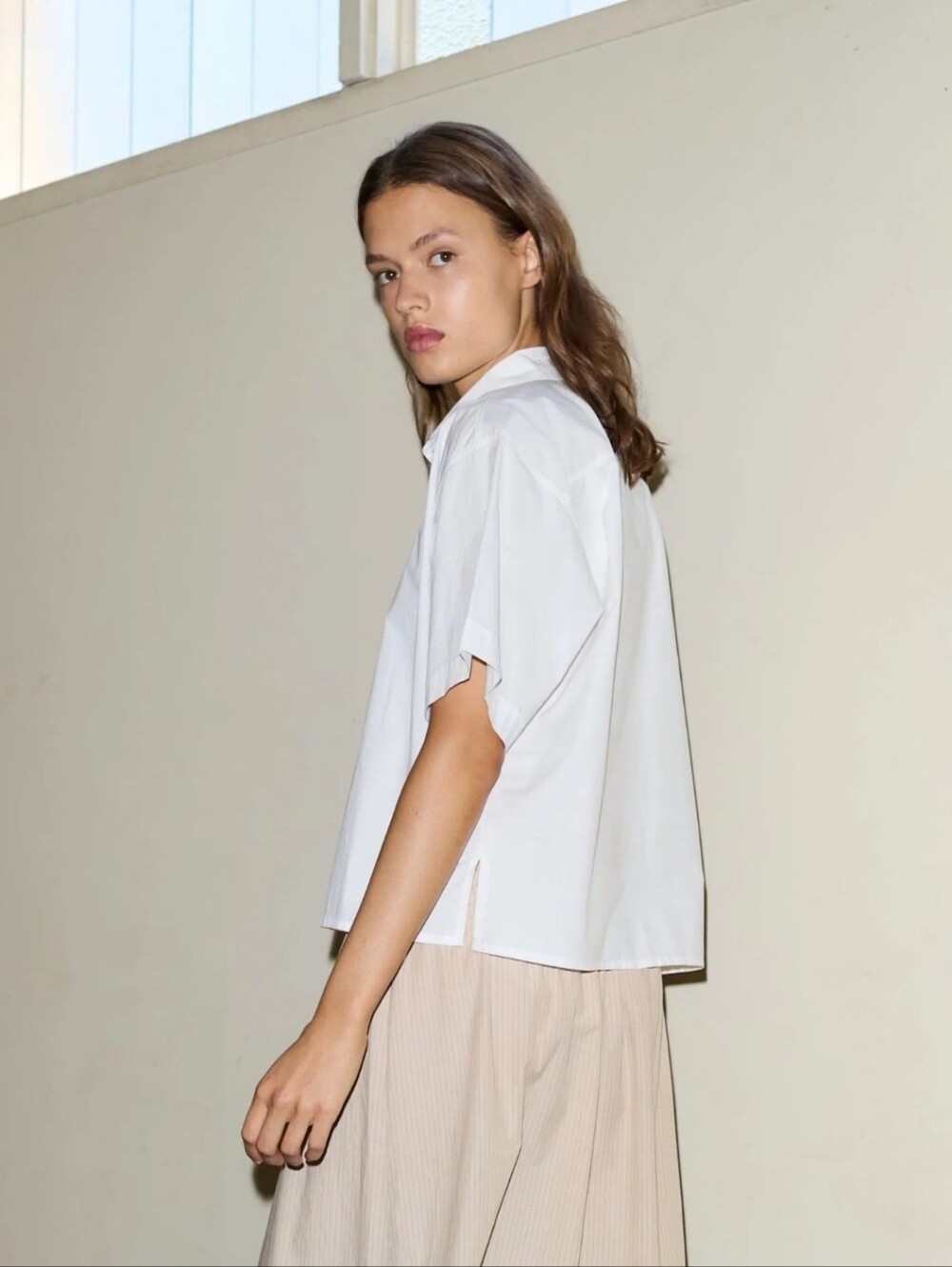 Deiji Studios Tie Up Shirt White Organic Cotton Poplin - Picture 13 of 16